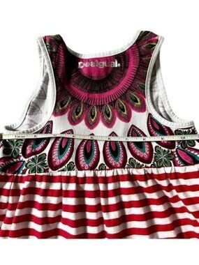 Desigual Girl’s Sleeveless Tiered Cotton Dress, Sz: 7-8